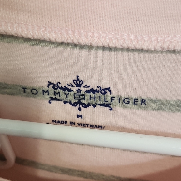 Tommy Hilfiger Light Pink and Gray Striped Top - Picture 2 of 3